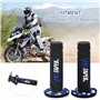 Wai Danie 7/8" 22mm 24mm Blue Poignées universelles Powersports Poignées de Moto Pro Dirt Pit Bike Grips Compatible avec Yamaha 