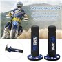 Wai Danie 7/8" 22mm 24mm Blue Poignées universelles Powersports Poignées de Moto Pro Dirt Pit Bike Grips Compatible avec Yamaha 