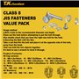 T.K.Excellent Kit M6 M8 M10 Bouton à tête hexagonale Zinc Socket Tête Câble Boulons Vis avec écrous Assortiment boulon ecrou