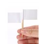 Drapeaux de Cure-Dents Vide Blanc Marqueurs de Fromage Marquage des Étiquettes Blanc pour Gâteau de Fête Cheeseplate de Nourritu