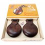FOREST Castagnettes Bois JALE 107-5 Imitation Granadillo, Instruments de Percussion à Main Danses Flamands - Rockmusic