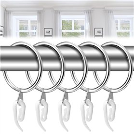 LANSKYLAN 40 Pcs Anneaux Rideaux en Métal