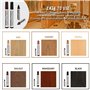 Daixi - Kit de réparation de meubles - Lot de 6 marqueurs + 6 bâtons de cire avec kit d'affûtage