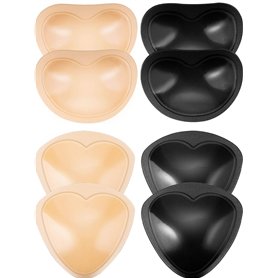 4 Paires Insertions de Coussinets de Soutien-Gorge Auto-Adhésifs Amovibles Push Up Breast Enhancer pour Bikini