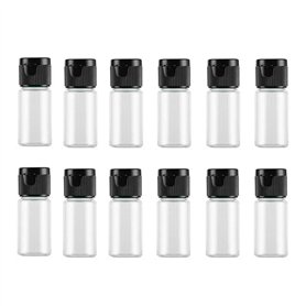 Lot de 12 bouteilles en plastique vides - 10 ml - Avec couvercle à rabat - Pour eau