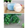 1 boîte de rangement vide portable en plastique bleu pour soins de la peau de bébé après le bain pour le visage, le corps, le ta