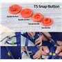 Pression Kit de Pince, 1Plusselect 400pcs Boutons Pressions Plastiques T5 12mm en 20 Couleurs, Plastique Snaps Bouton Kit avec 2