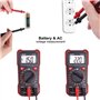 Multimètre Numérique 9 en 1,Testeur de Batterie BEVA Avec Autonomie Automatique Jusqu'à 600V,Testeur Électrique AC/DC Tension/DC
