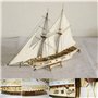 Emowpe Maquette de Voilier en Bois DIY - Kit de Construction de Bateau avec Modèle Phare - Jouet 15,74 * 5,90 * 10,62 Pouces