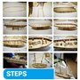 Emowpe Maquette de Voilier en Bois DIY - Kit de Construction de Bateau avec Modèle Phare - Jouet 15,74 * 5,90 * 10,62 Pouces