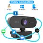 Guijiyi Webcam 1080P, Webcam USB Full HD pour appels vidéo, Jeux et Streaming en Temps réel, avec Microphone de réduction du Bru