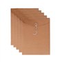VANRA Classeur à ficelle en kraft Enveloppe de classement Enveloppe de projet Pochette de documents Organisateur de lettres plat
