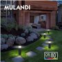 MULANDI Lot de 2 bornes d'éclairage LED pour allée, 2 W, DC 12 V basse tension, éclairage extérieur étanche, boîtier en aluminiu