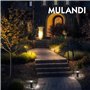 MULANDI Lot de 2 bornes d'éclairage LED pour allée, 2 W, DC 12 V basse tension, éclairage extérieur étanche, boîtier en aluminiu