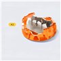Switian 100pcs Connecteurs de Câble à UY2, Connecteur Épissure Rapide Terminaux Étanche avec Bouton Transparent Orange