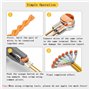Switian 100pcs Connecteurs de Câble à UY2, Connecteur Épissure Rapide Terminaux Étanche avec Bouton Transparent Orange