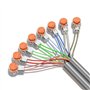 Switian 100pcs Connecteurs de Câble à UY2, Connecteur Épissure Rapide Terminaux Étanche avec Bouton Transparent Orange