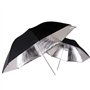 POLAM-FOTO 33"/84cm Parapluie Réflecteur/Parapluie éclairage Professionnel Parapluie Noir/Argent (2 pièce)