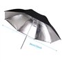 POLAM-FOTO 33"/84cm Parapluie Réflecteur/Parapluie éclairage Professionnel Parapluie Noir/Argent (2 pièce)