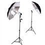 POLAM-FOTO 33"/84cm Parapluie Réflecteur/Parapluie éclairage Professionnel Parapluie Noir/Argent (2 pièce)