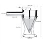 Fdit Entonnoir à Piston Pâtisserie en Acier Inoxydable Cuisson Waffle Distributeur de Pâte Pancake Maker Outils de Cuisson pour 