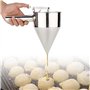 Fdit Entonnoir à Piston Pâtisserie en Acier Inoxydable Cuisson Waffle Distributeur de Pâte Pancake Maker Outils de Cuisson pour 