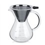 Cafetière en Verre avec Filtre Permanent en Acier Inoxydable 400ML avec Echelle