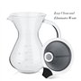 Cafetière en Verre avec Filtre Permanent en Acier Inoxydable 400ML avec Echelle