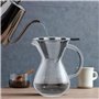 Cafetière en Verre avec Filtre Permanent en Acier Inoxydable 400ML avec Echelle