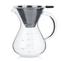 Cafetière en Verre avec Filtre Permanent en Acier Inoxydable 400ML avec Echelle