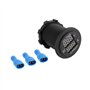 12-24V Voltmètre Ampèremètre, Keenso Moto Digital 2 en 1 Numérique Testeur de Courant et Testeur de Tension, 0-15A Panneau Rond 