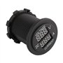 12-24V Voltmètre Ampèremètre, Keenso Moto Digital 2 en 1 Numérique Testeur de Courant et Testeur de Tension, 0-15A Panneau Rond 