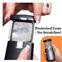 Petite loupe de Lecture 30X avec lumière LED | Loupe de Poche éclairée, loupe pour Lire Les Petites Polices | Loupe à Main Cadea