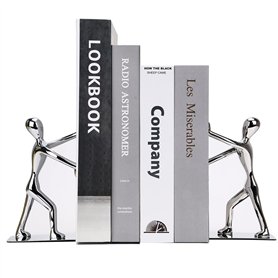 Creative humain type Paire Serre-livres antidérapant Heavy Metal durable solide résistant livres Organiseur élégante Bibliothèqu