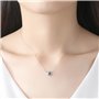 KristLand Collier Femme en Argent 925 Pendentif en Opale Créé par Le Laboratoire Cadeaux De Bijoux Plaqués Or Blanc pour Les Ama