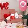 THE TWIDDLERS Embrasser Tasses, Grandes Mugs Couple Céramique avec Cuillères & Boîte-Cadeau - Cadeau de Noël pour Elle & Lui