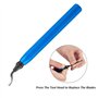 Métal Outil d'ébavurage, STARVAST Main Outil d'ébavurage avec Ensemble de 10 Pcs 360 ° Rotatif Deburr Lames, Pratique Burr Remov