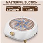 Yulado 100W Aspirateur Ongles Professionnelle, 5000RPM Aspirateur Manucure Blanc, Convient Aux Salons De Manucure Et Aux Particu