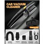 FAOKZE Aspirateur Voiture, 8000Pa Aspirateur à Main sans Fil, 120W Aspirateur Portable Puissant Rechargeable, Mini Aspirateur a 