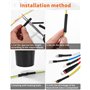 FAOKZE Lot de 900 gaines thermorétractables,2:1 Gaine Thermo,Thermorétractable Tube,Manchon Thermoretractable, Tube Thermoretrac