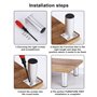 LEAZZLE 4 Pièces Pieds de Meuble,10 cm/4 Pouces Meubles réglables en Hauteur en Alliage d'aluminium et PVC,Table Chaise Armoires