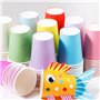 Gobelets en Papier, 200 Pièces gobelets jetables colorés, Gobelets à Boire pour Café Thé Boissons Chaudes et Froides Party Maria