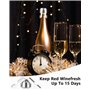 Lot de 4 Bouchons à Champagne, Acier Inoxydable, Bouchon Champagne Garde Bulles, avec Silicone de Qualité Alimentaire, Bouchon d