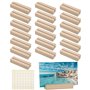 FAOKZE 20 Pièces Bois Naturel Support Photo Carte