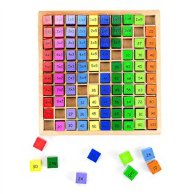 Table de Multiplication en Bois Mathématique 1x1 Tableau Planche de Multiplication Jeu de Table de Multiplication Jouets Montess
