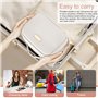 LPAMABA Trousse Maquillage Femme en Cuir PU,Trousse de Toilette Femme Voyage, Trousse Maquillage Voyage avec Poignée,Trousse de 