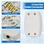 KYYGKY 4 PCS Boîtier de Raccordement Boîte de Jonction à 3 Pôles Boîte de Dérivation Etanche Boîte de Jonction Électrique Blanc 