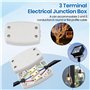 KYYGKY 4 PCS Boîtier de Raccordement Boîte de Jonction à 3 Pôles Boîte de Dérivation Etanche Boîte de Jonction Électrique Blanc 