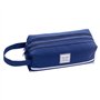 Trousse à crayons portable en toile de grande capacité avec fermeture éclair - Sac de rangement pour fournitures scolaires - Dou