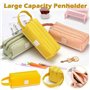 Trousse à crayons portable en toile de grande capacité avec fermeture éclair - Sac de rangement pour fournitures scolaires - Dou